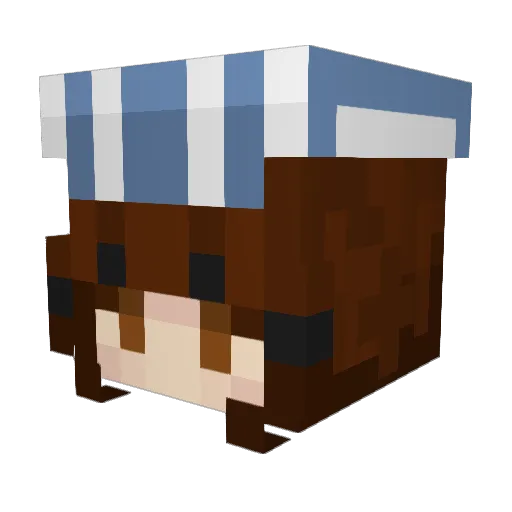 ShunterMai Minecraft avatar head, 3D render