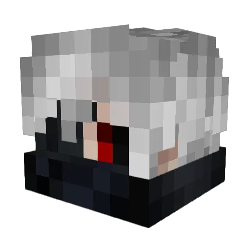 Shunwo Minecraft avatar head, 3D render