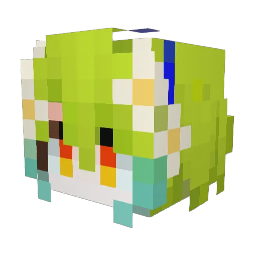 ShuoIr Minecraft avatar head, 3D render