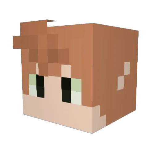 Shuppet4Life Minecraft avatar head, 3D render