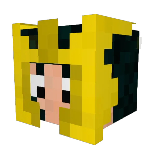 Shura05 Minecraft avatar head, 3D render