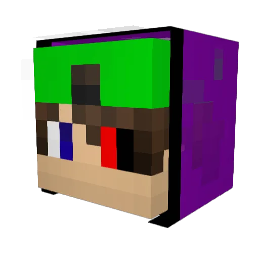 ShuraD Minecraft avatar head, 3D render