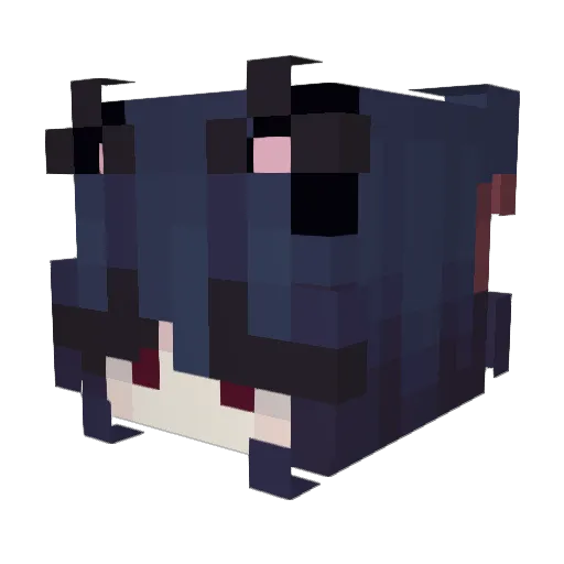 Shurahashi Minecraft avatar head, 3D render