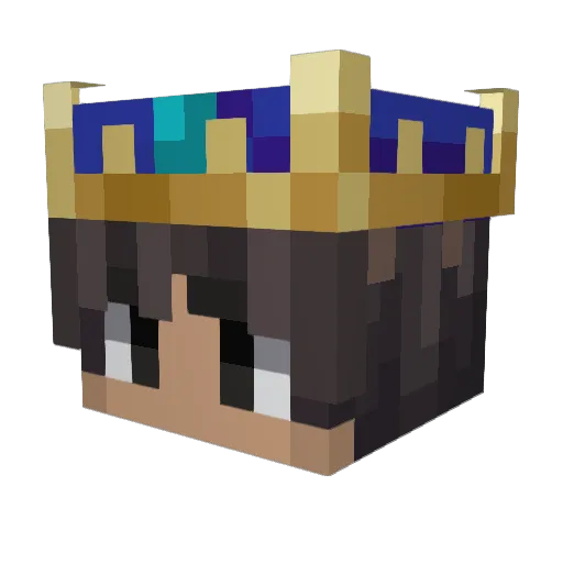 Shurakair Minecraft avatar head, 3D render