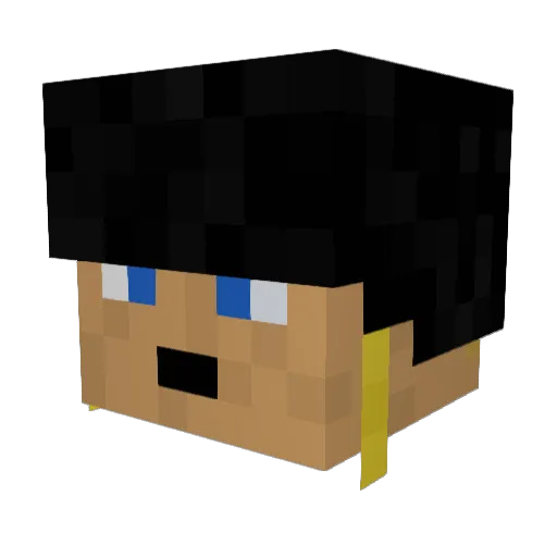 ShureSM7B Minecraft avatar head, 3D render