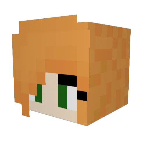 ShureliaE Minecraft avatar head, 3D render