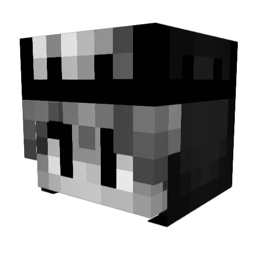 Shurikaaan Minecraft avatar head, 3D render