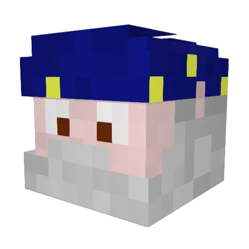 ShurikenRCN_YT Minecraft avatar head, 3D render