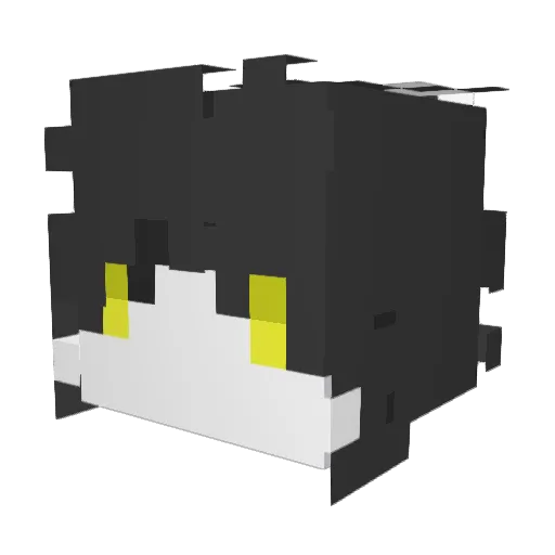 Shurishy Minecraft avatar head, 3D render