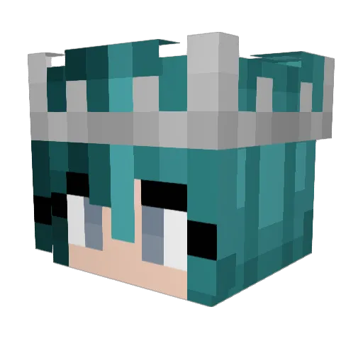 Shuriy Minecraft avatar head, 3D render