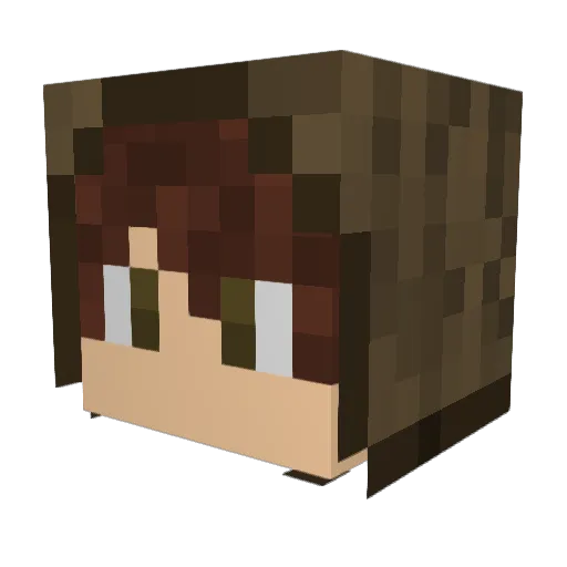 Shurock Minecraft avatar head, 3D render