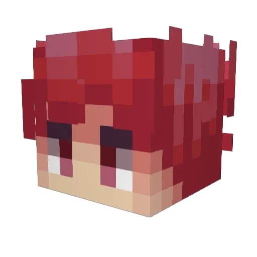 Shurraenil Minecraft avatar head, 3D render