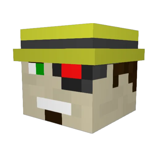 Shurshavych Minecraft avatar head, 3D render