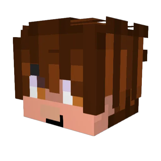 Shurtugal_ Minecraft avatar head, 3D render