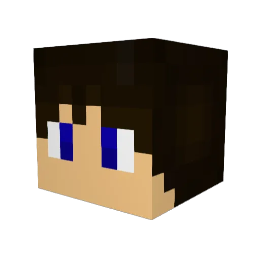 Shuryun Minecraft avatar head, 3D render