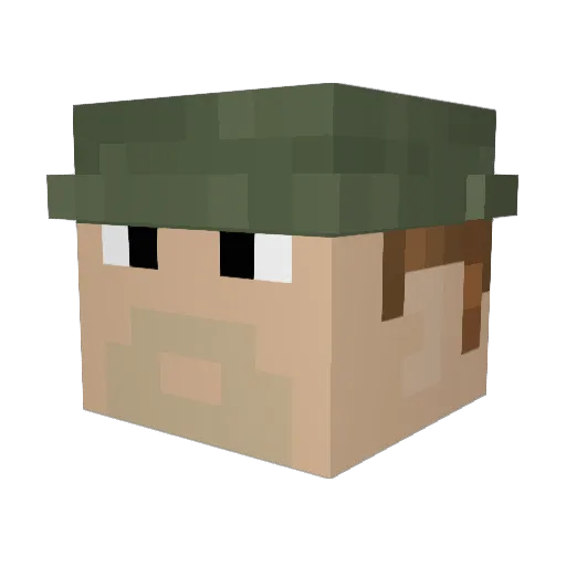 ShushiCat101 Minecraft avatar head, 3D render