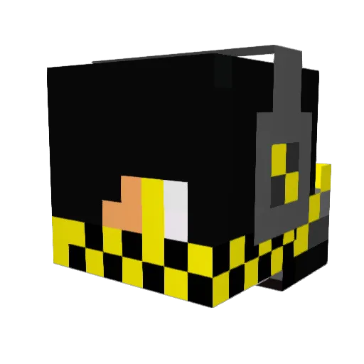 Shushucraft Minecraft avatar head, 3D render