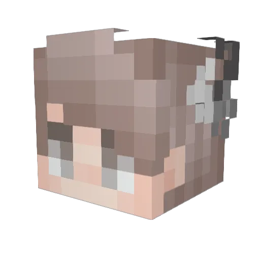 ShutUpImGaming Minecraft avatar head, 3D render