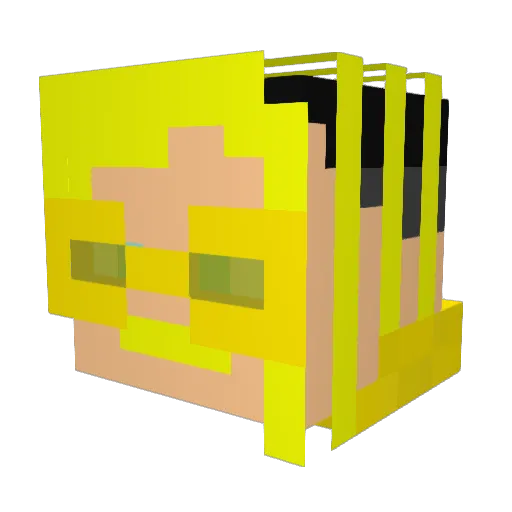 ShutUpQL Minecraft avatar head, 3D render