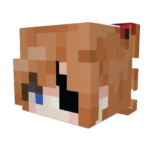 Shuto26 Minecraft avatar head, 3D render