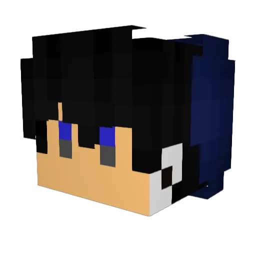 Shutogo Minecraft avatar head, 3D render