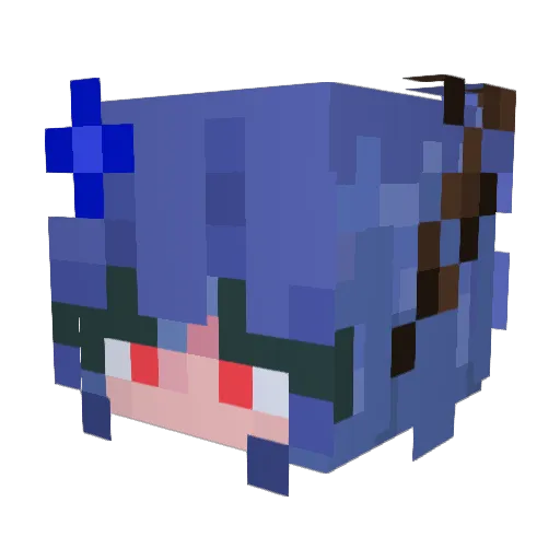 ShuuNaX Minecraft avatar head, 3D render