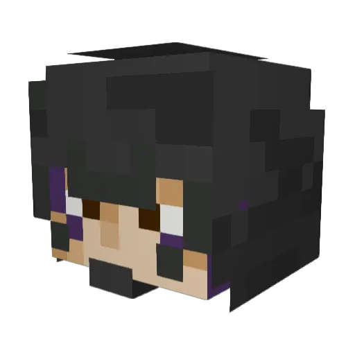 Shuu_gyuta Minecraft avatar head, 3D render