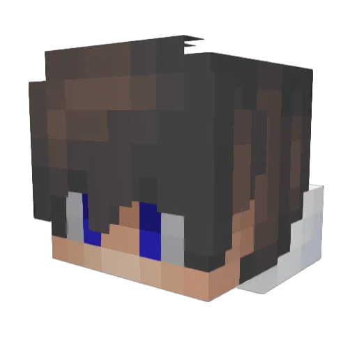 Shuun_04 Minecraft avatar head, 3D render