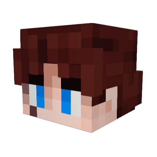 Shuunoma_ Minecraft avatar head, 3D render