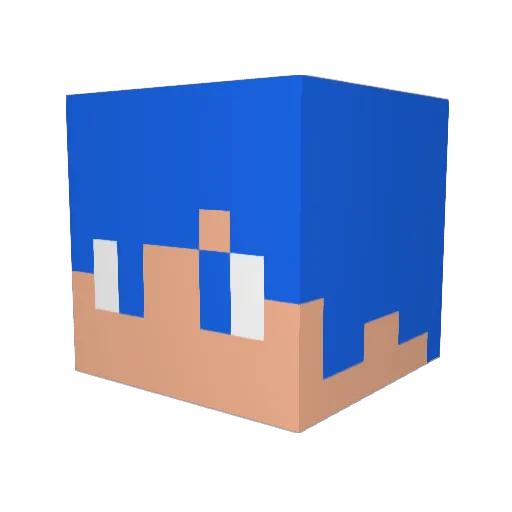 ShuutingStar Minecraft avatar head, 3D render