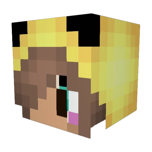 Shuuuuky Minecraft avatar head, 3D render