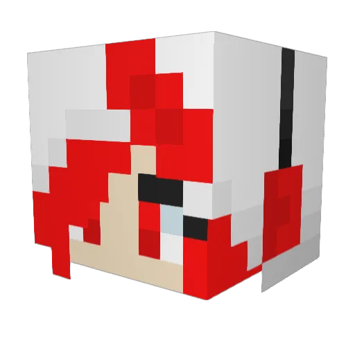 ShuvItUpUrPeach Minecraft avatar head, 3D render