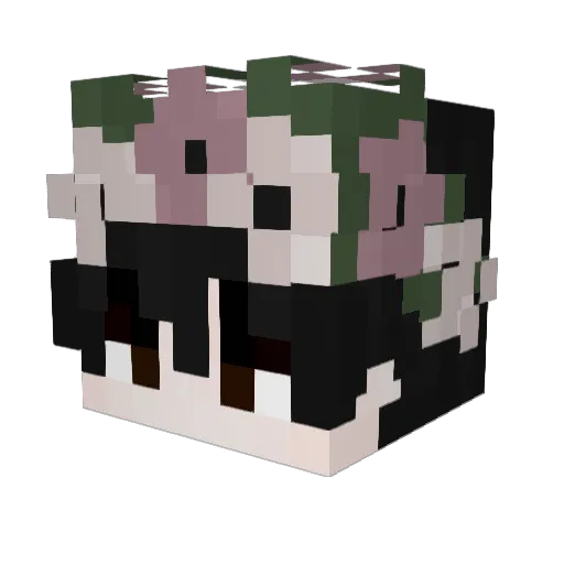 Shuvee Minecraft avatar head, 3D render