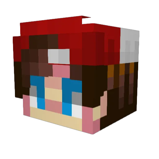 Shuvi4enko Minecraft avatar head, 3D render