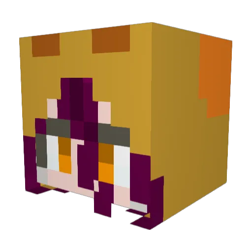 ShuviD Minecraft avatar head, 3D render