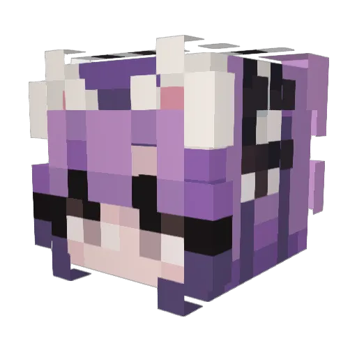 Shuxra Minecraft avatar head, 3D render