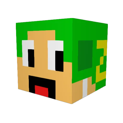 Shuya12 Minecraft avatar head, 3D render
