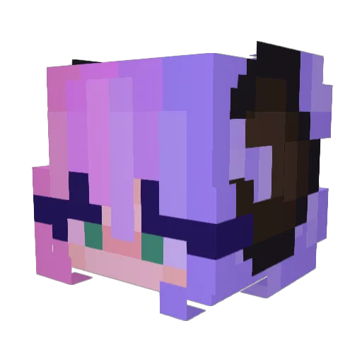 Shuyaaaa Minecraft avatar head, 3D render