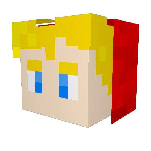 Shuzi2 Minecraft avatar head, 3D render