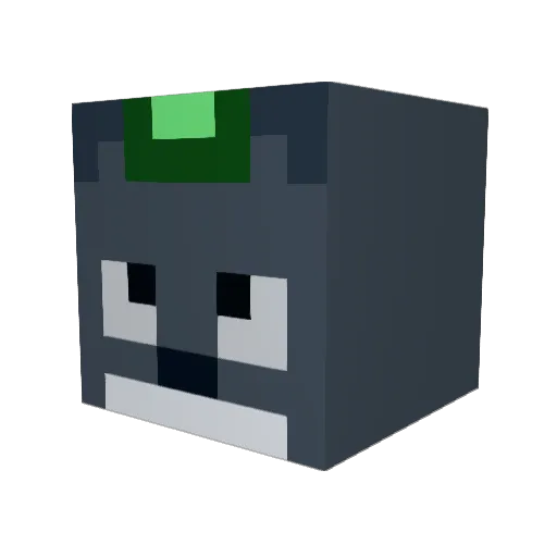 Shuzouka Minecraft avatar head, 3D render