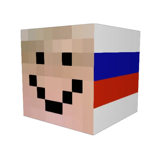 ShvainoVata Minecraft avatar head, 3D render
