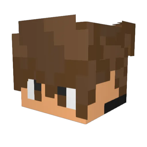 Shvebby Minecraft avatar head, 3D render
