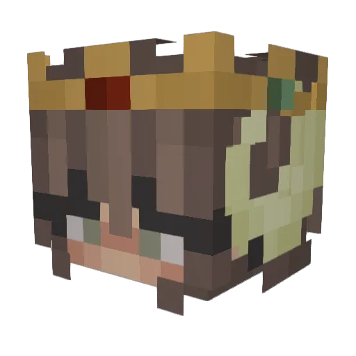 Shvenn Minecraft avatar head, 3D render