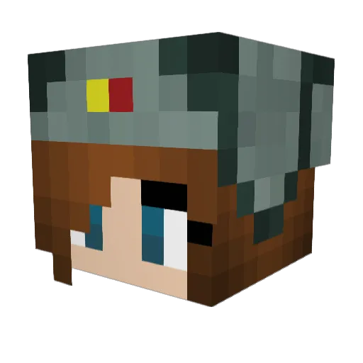 Shwalii Minecraft avatar head, 3D render