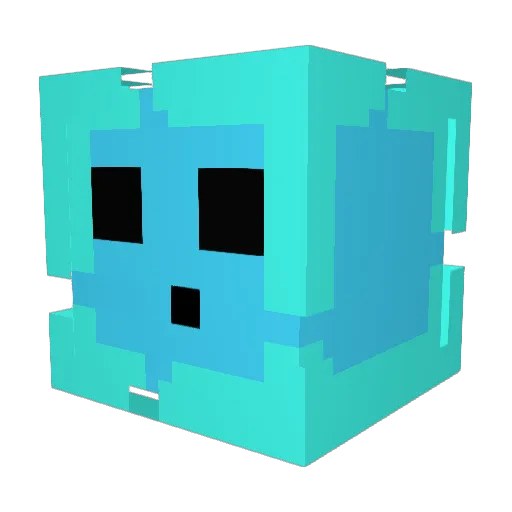Shweepz Minecraft avatar head, 3D render