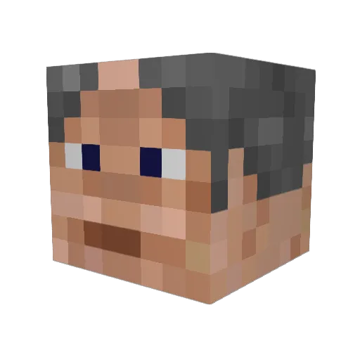 Shwipsy Minecraft avatar head, 3D render