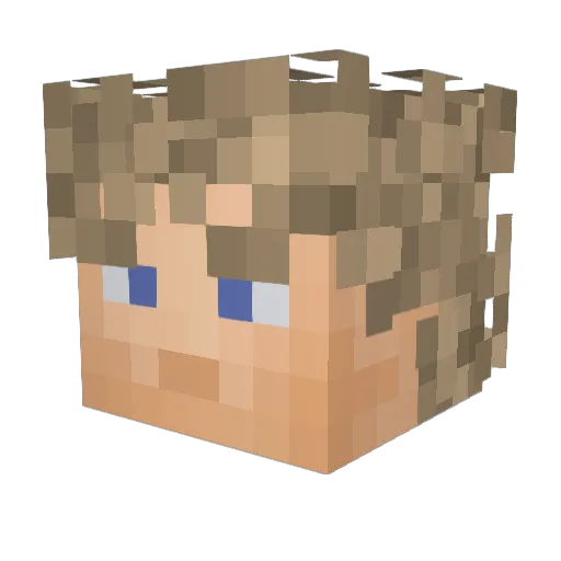 Shwisha Minecraft avatar head, 3D render