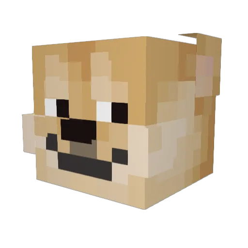 ShwoobSter Minecraft avatar head, 3D render