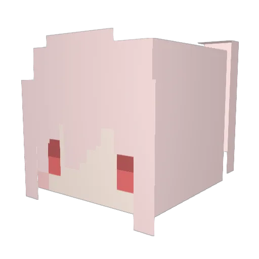 Shwul Minecraft avatar head, 3D render