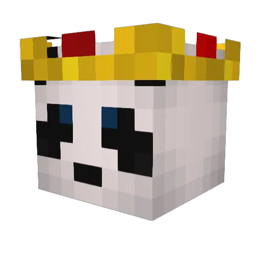 Shxdow Minecraft avatar head, 3D render